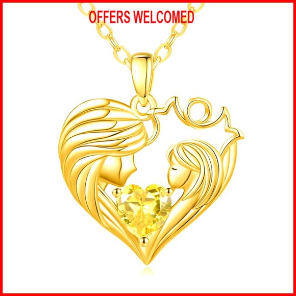 Adjustable Birthstone Heart Necklace 18+2